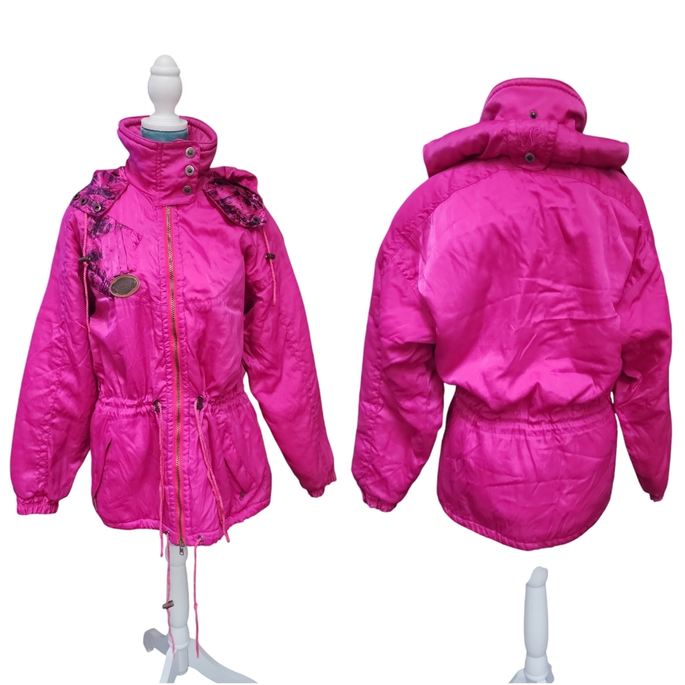 Vintage Y2K Neveda Ski Fashion Thermolite Ski Snow Jacket Barbie Pink Magenta
